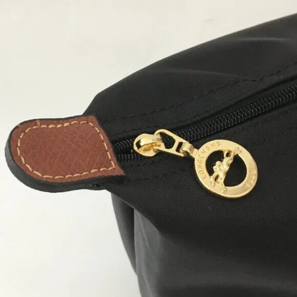 NWT Longchamp Le Pliage Original Large Shoulder Nylon Bag Tote Black